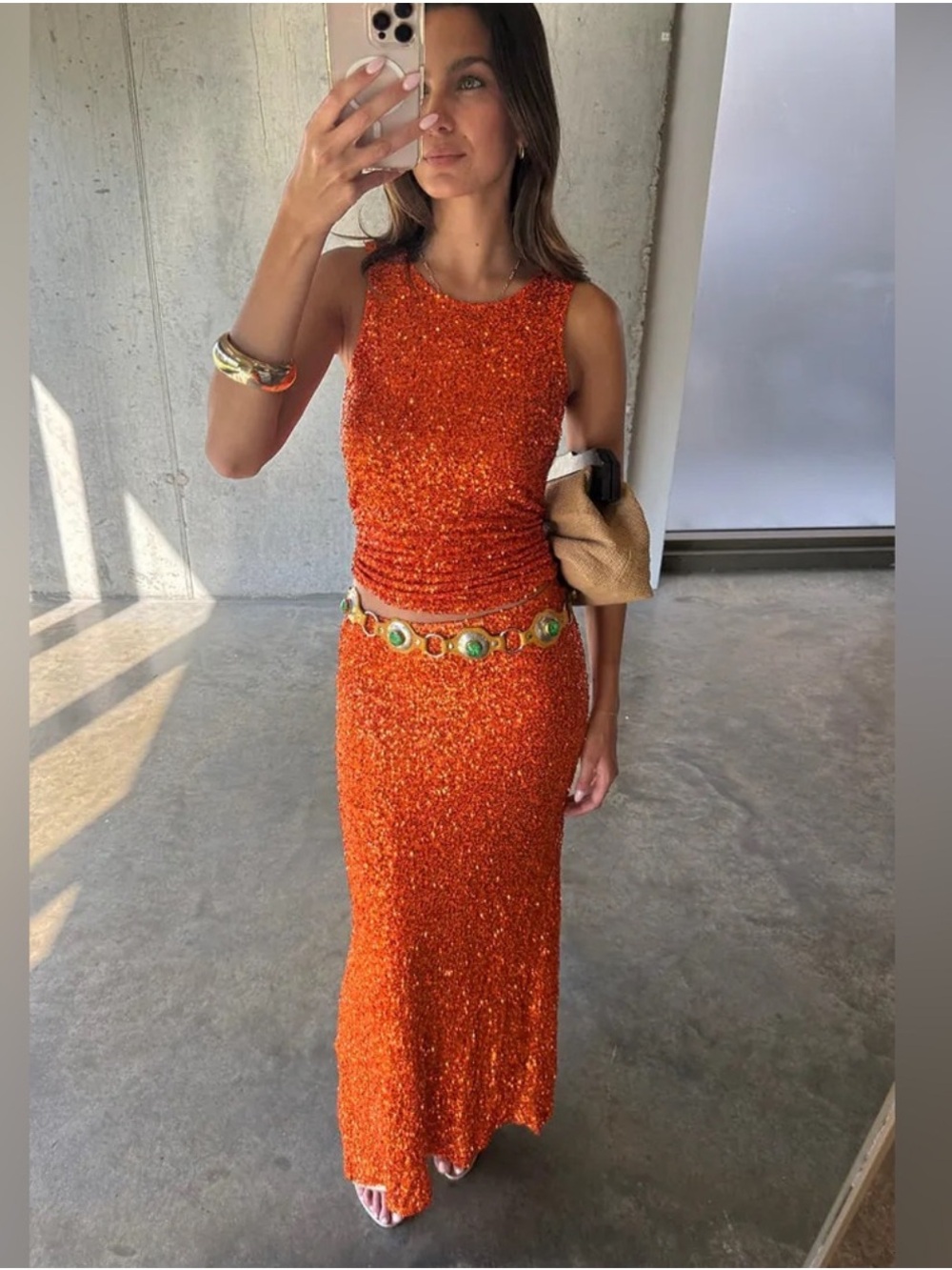 NWT Never Fully Dressed Orange
Sequin Dorris Skirt - Picture 2 of 15